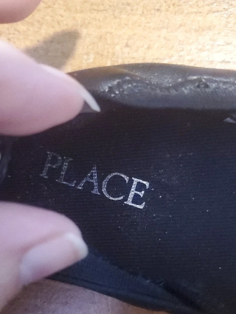 Place Black Girls' Ballet Flats with Bow Accent